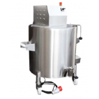 Heavy Duty Double Wall Cooking Kettle with top mixer